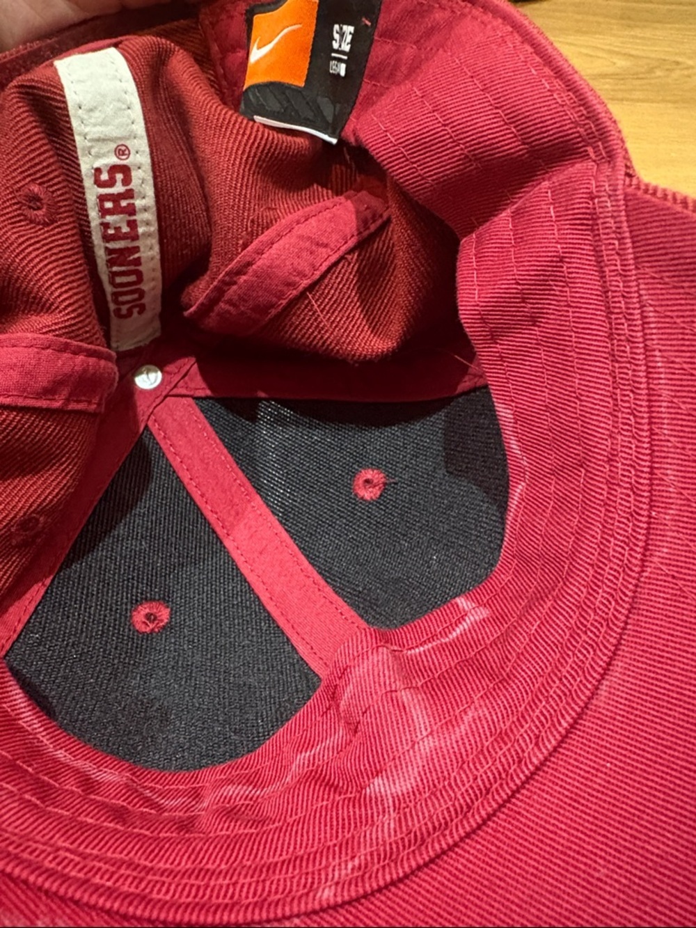 University of Oklahoma OU Sooners Crimson Hat Nike Just Do It Wool Blend - Picture 6 of 12
